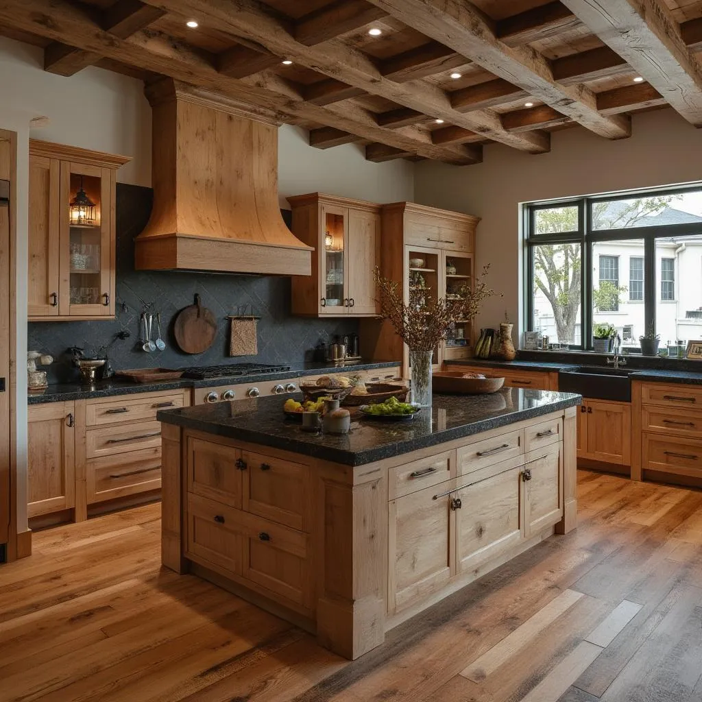 Cocina integral de madera maciza